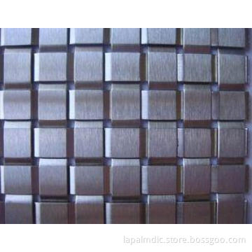'Tile' Type Decorative Metal Fabric,Flat Wire Square Woven